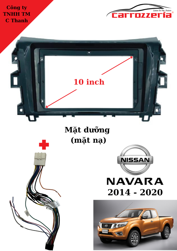 Mặt dưỡng Nissan Navara 2014 - 2020 Canbus
