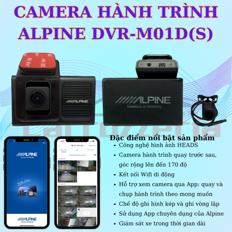 Camera hành trình Alpine DVR-M01D(S)-6