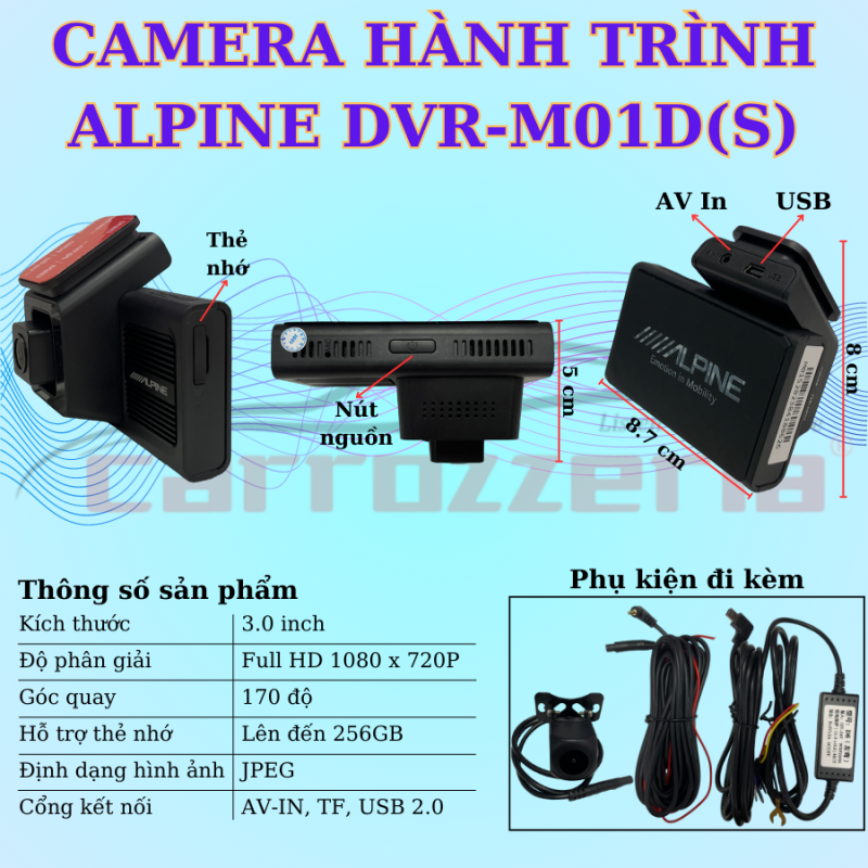 Camera hành trình Alpine DVR-M01D(S)