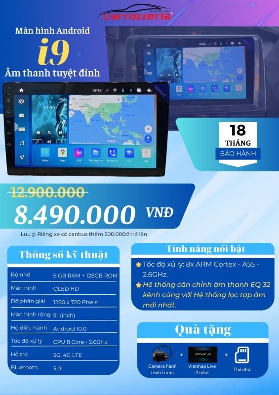 Màn hình Android Carrozzeria i9 - Âm thanh tuyệt đỉnh-0